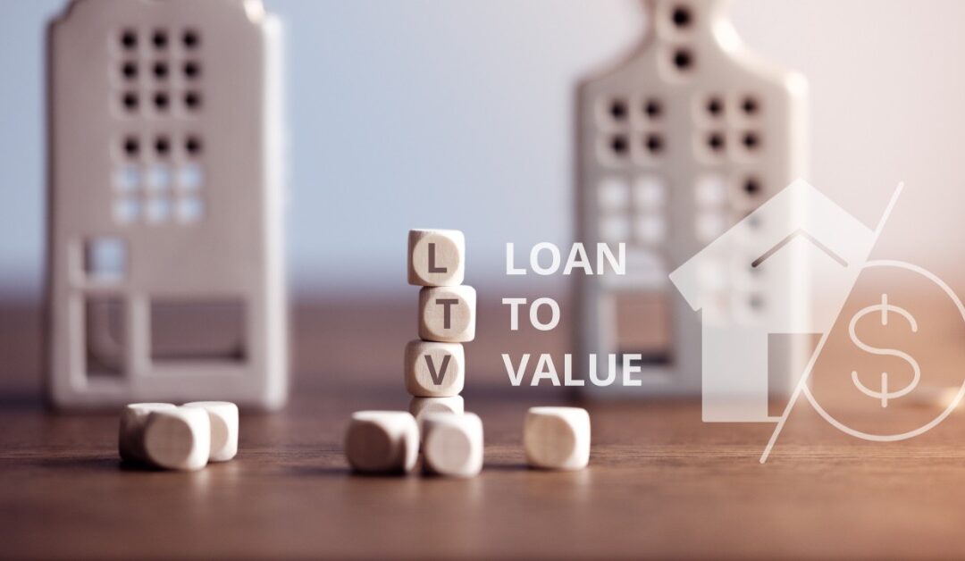 Blocks with the letters LTV are in front of miniature buildings. A house-and-dollar-sign graphic is in the foreground.