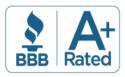 Better Business Bureau A+ Rated Blue Logo