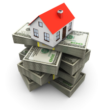 red house on dollar bills