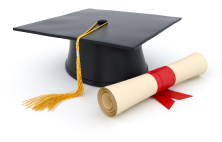 scholar cap and diploma