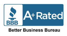 Better Business Bureau A+ Rated Blue Logo